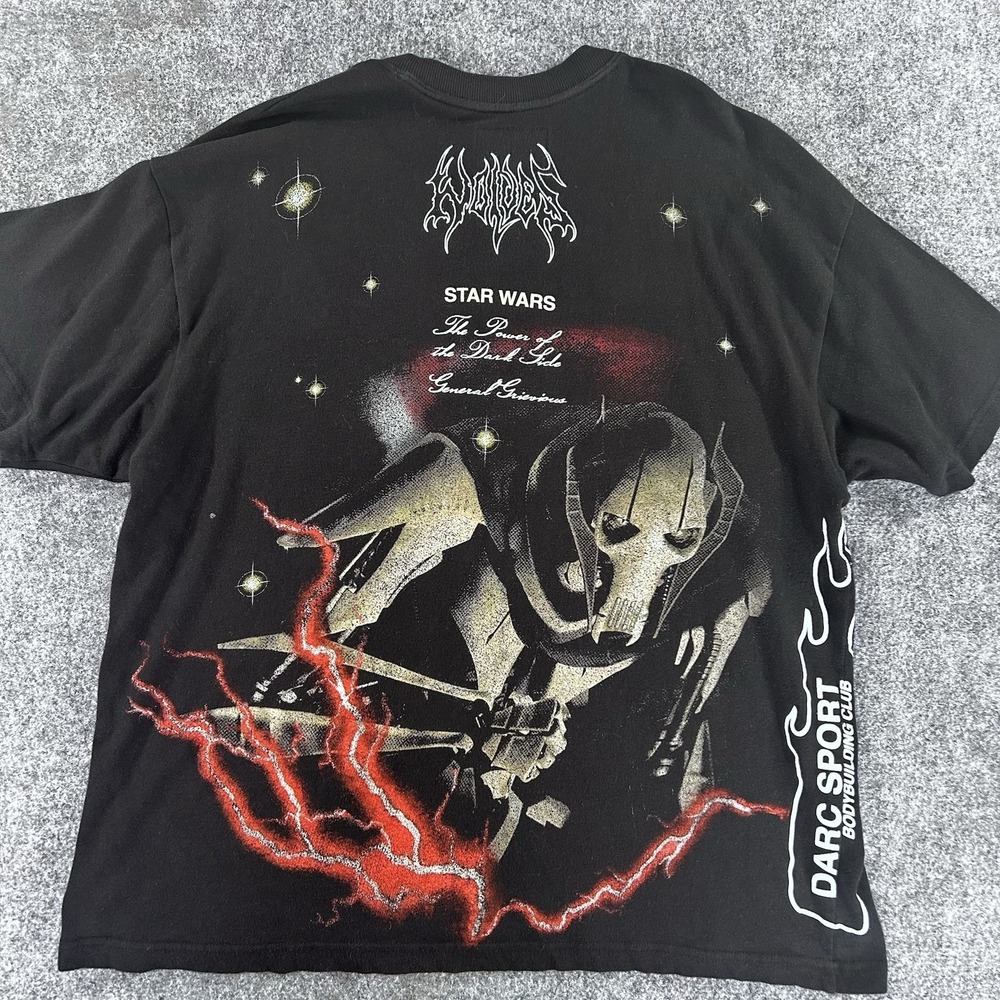 Star Wars x Darc Sport General Grievous Graphic Black Crew Neck T-Shirt Size: L